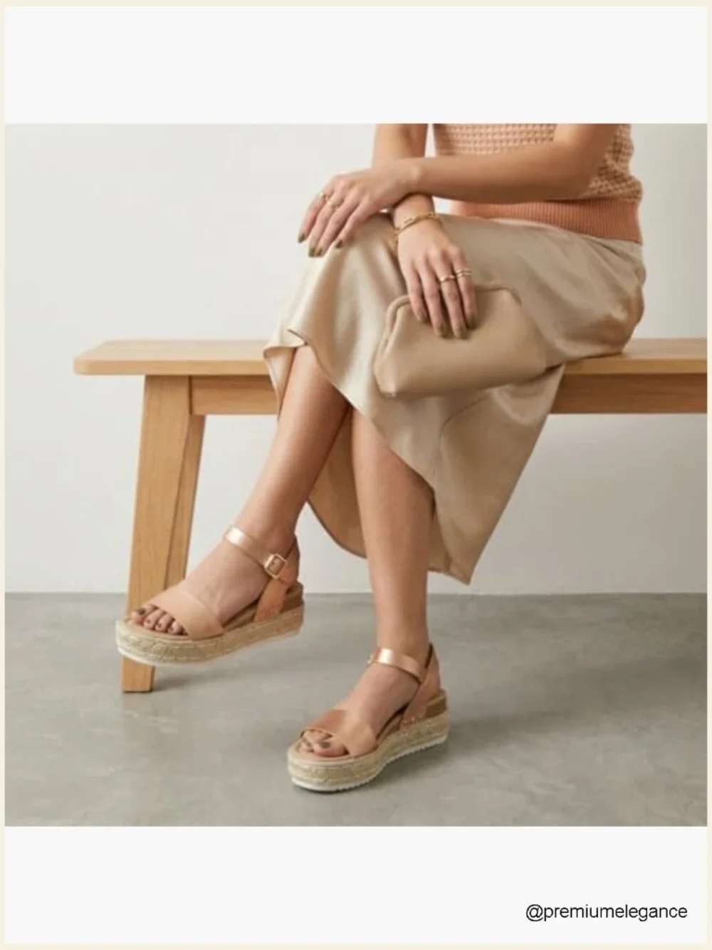 Platform Wedge Sandals with Memory Foam Insole and Adjustable Ankle Strap